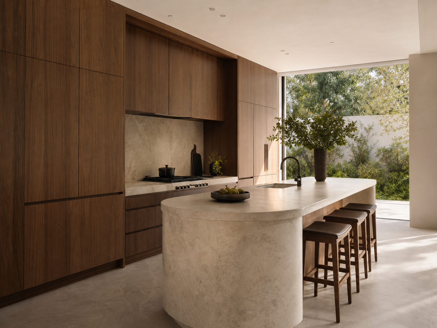 Cocina contemporánea con mobiliario a medida