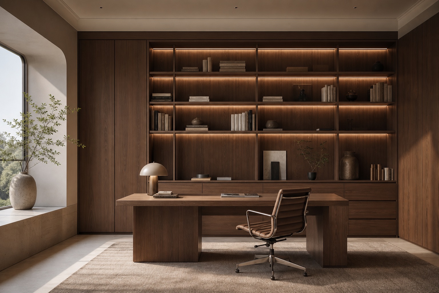 Representación 3D conceptual de Home office